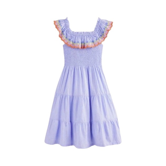 Mini Boden Scalloped Tiered Dress 11/12